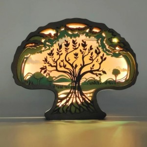 3D wood ornaments for trees