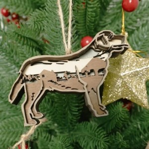 3D Puppy wooden artifact decoration