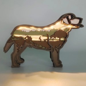 3D Labrador animal wooden craft decoration